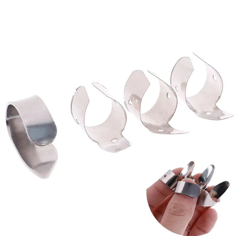 Набор медиаторов для гитары комплект из 4 нержавеющей стали с 1 большим и 3