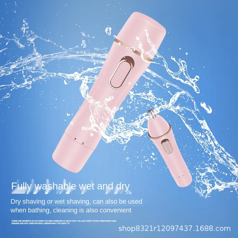 

Portable 4-in-1 electric hairdresser USB charging multi-function women's lipstick facial shaver