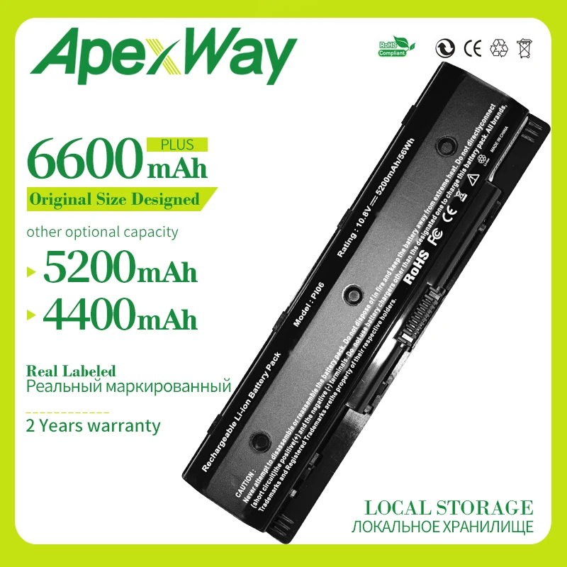 

Apexway 6 ячеек ноутбук Батарея для HP Envy 14 т 14z 15 15t 15z 17t M7 HSTNN-LB4N LB4O HSTNN-YB4N HSTNN-YB4O P106 PI06 PI06XL PI09