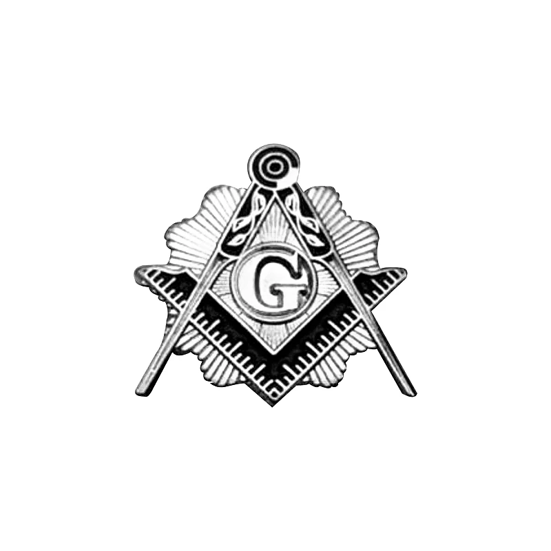 Золотые серебряные и квадратные булавки Masonic с компасом Подарочные значки