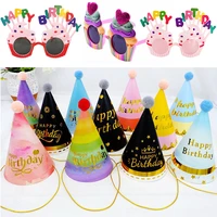 6pcs happy birthday glasses hat photo booth props birthday party glasses party supplies party favor accessories gifts supplie