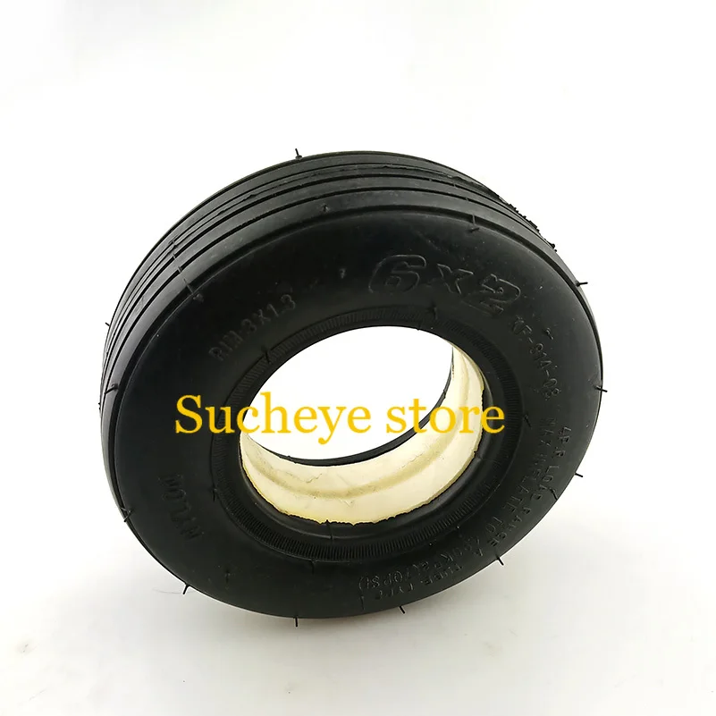 6x2 однотонная шина для скутера 6 дюймов без внутренней трубки подходит F0