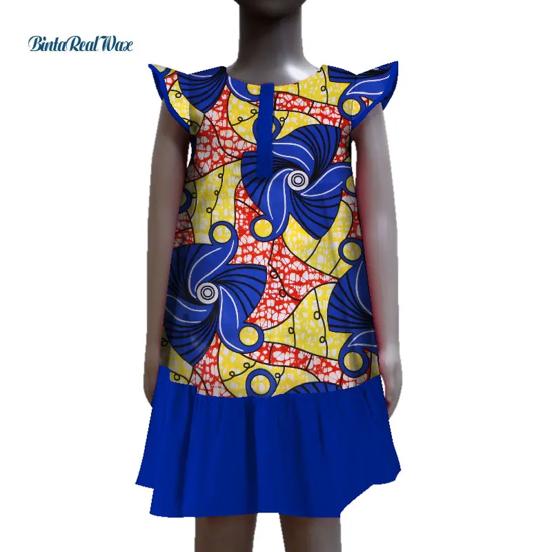 New Lovely Baby Girls Dress African Wax Print Dresses for Kids Children Bazin Riche Traditional Clothing WYT215 | Тематическая