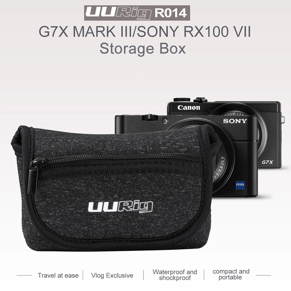 UURig R014 сумка для камеры защитный чехол сумка для хранения для sony RX100 VII Canon G7X Mark III Point& Shoot аксессуары для камеры