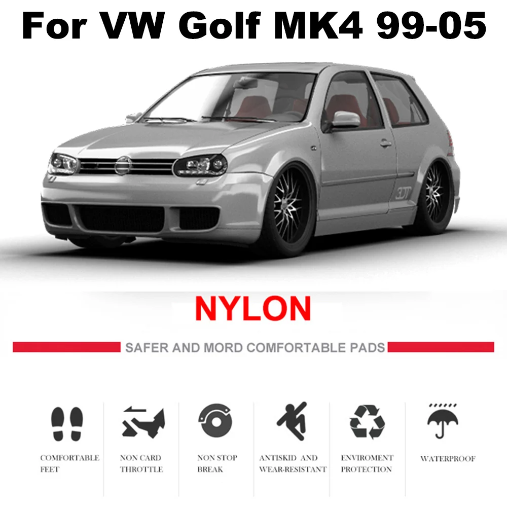 Автомобильные коврики для VW Golf MK4 MK4 1999-2005 нейлон черный ковер лайнер передний задний интерьер 2000 2001 2002 2003 2004