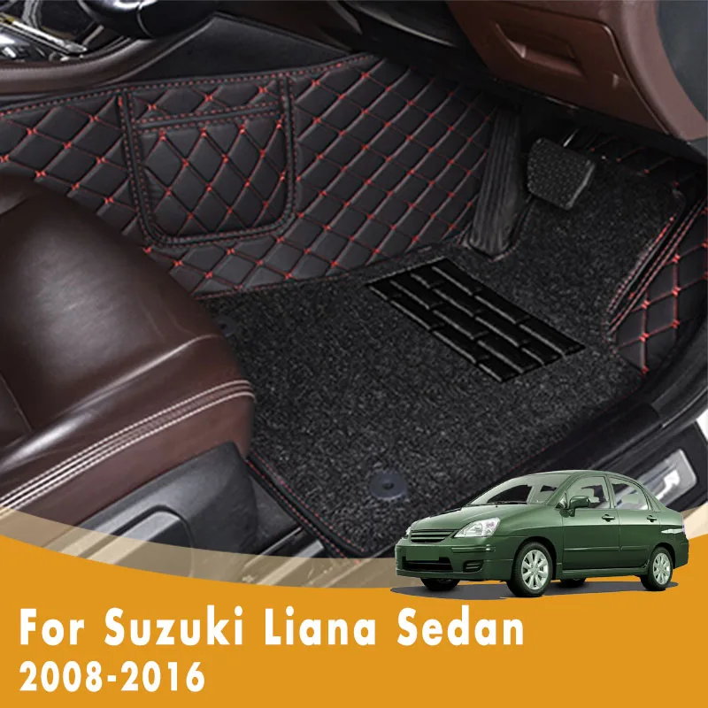 

RHD Custom Car Floor Mats For Suzuki Liana Sedan 2016 2015 2014 2013 2012 2011 2010 2009 2008 Double Layer Wire Loop Carpets