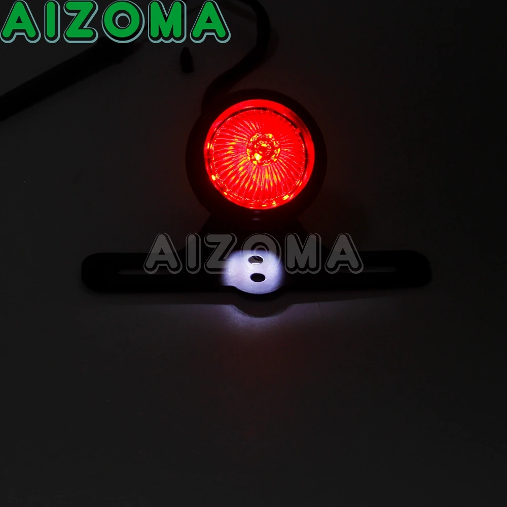 Ретро Красные линзы светодиодный мотоциклетные задние фонари стоп-сигнал
