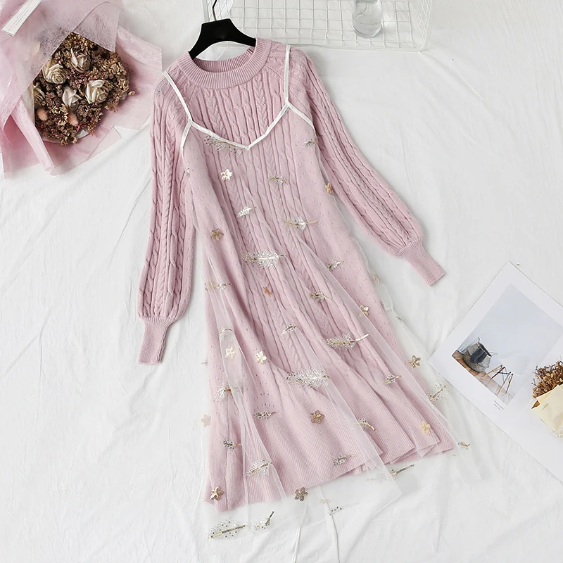 Новинка 2019 женское осенне зимнее элегантное однотонное платье трикотажное +