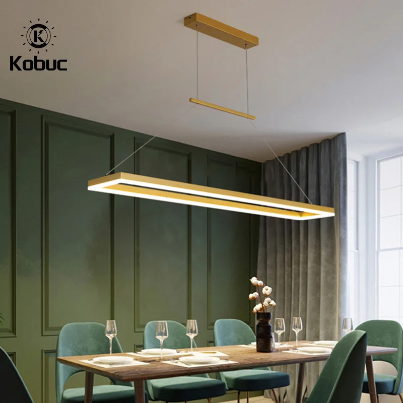 Кобук Нордик 35/50Вт светодиодная прямоугольная подвесная лампа для гостиной, офиса, столовой, спальни, кофе/золотистая внутренняя лампа на подвесе.