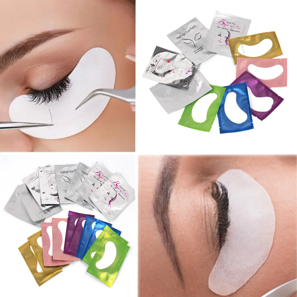 30/50/100 пар/упак. бумажные накладки для наращивания ресниц безворсовые наклейки