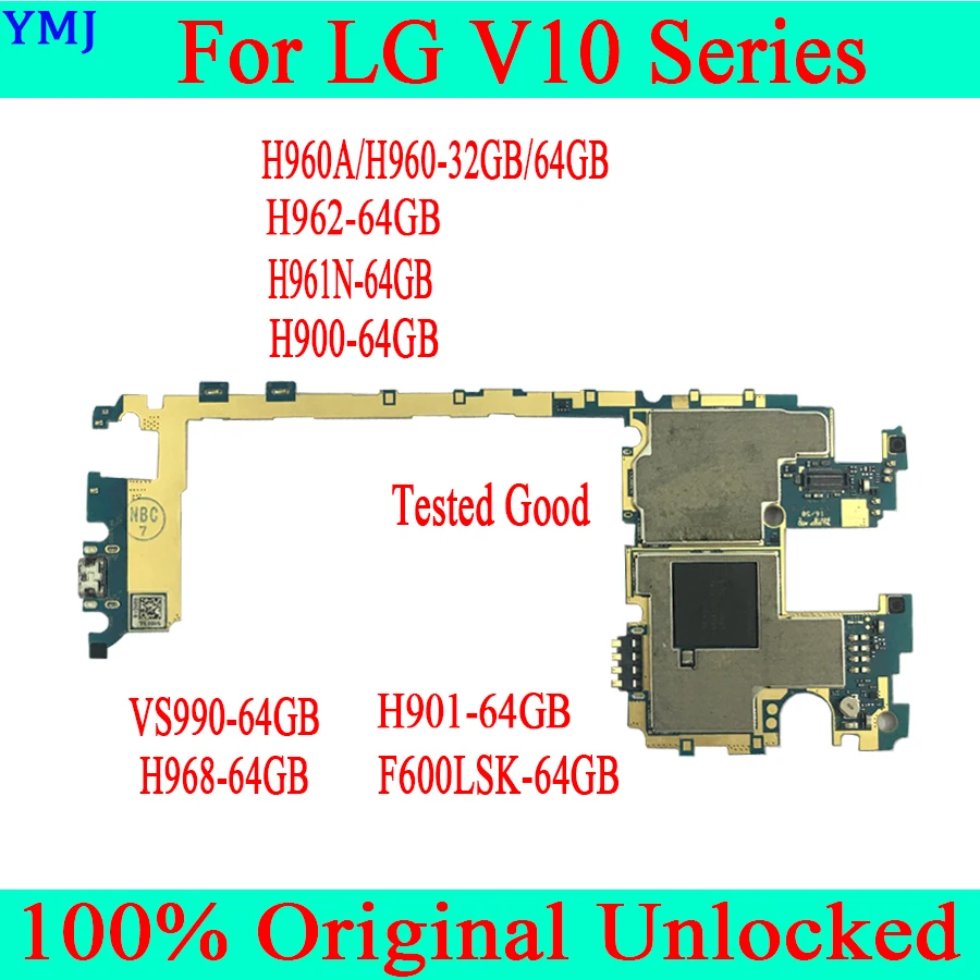 

Оригинальная разблокированная материнская плата с системой ОС Android для LG V10 H960A H960 H961N H900 H901 VS990 F600LSK H968 H961