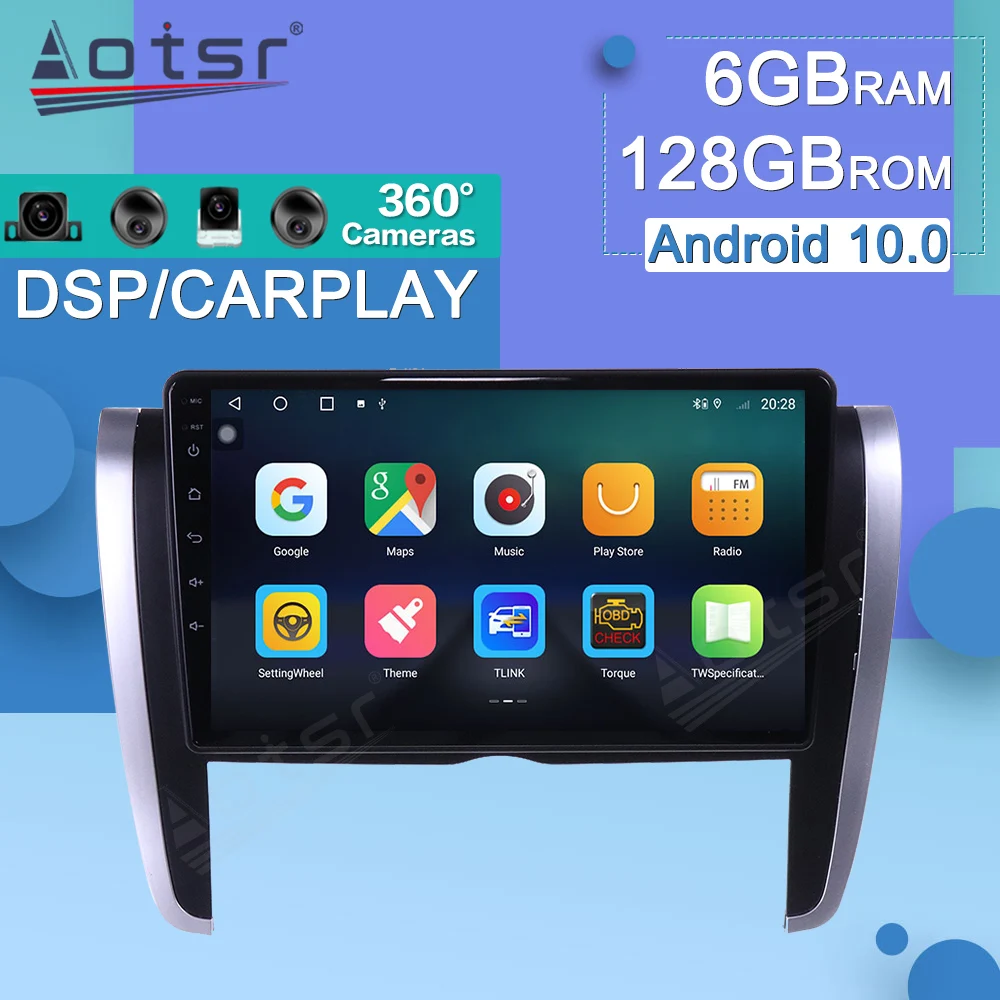 

For Toyota Allion T260 2007 2008 - 2015 Car Radio Multimedia Video Player Navigation Stereo GPS Android 10 2 Din Head Unit DSP