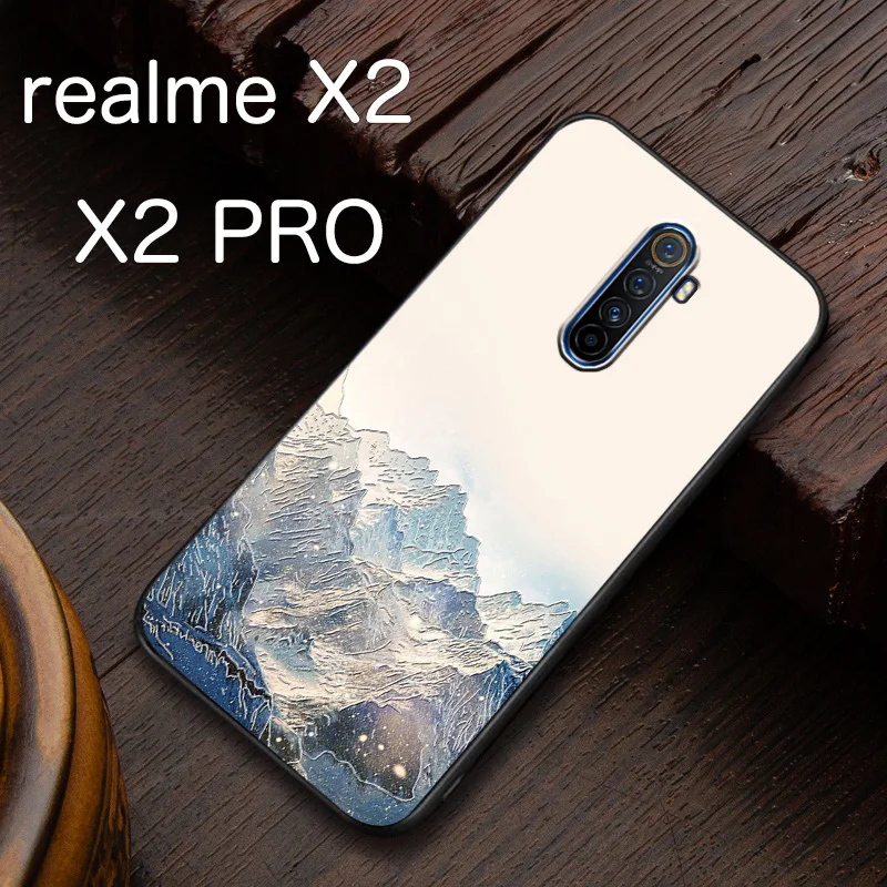 Рельефный винтажный Чехол realmeX2 в китайском и японском стиле для realme X2 PRO с