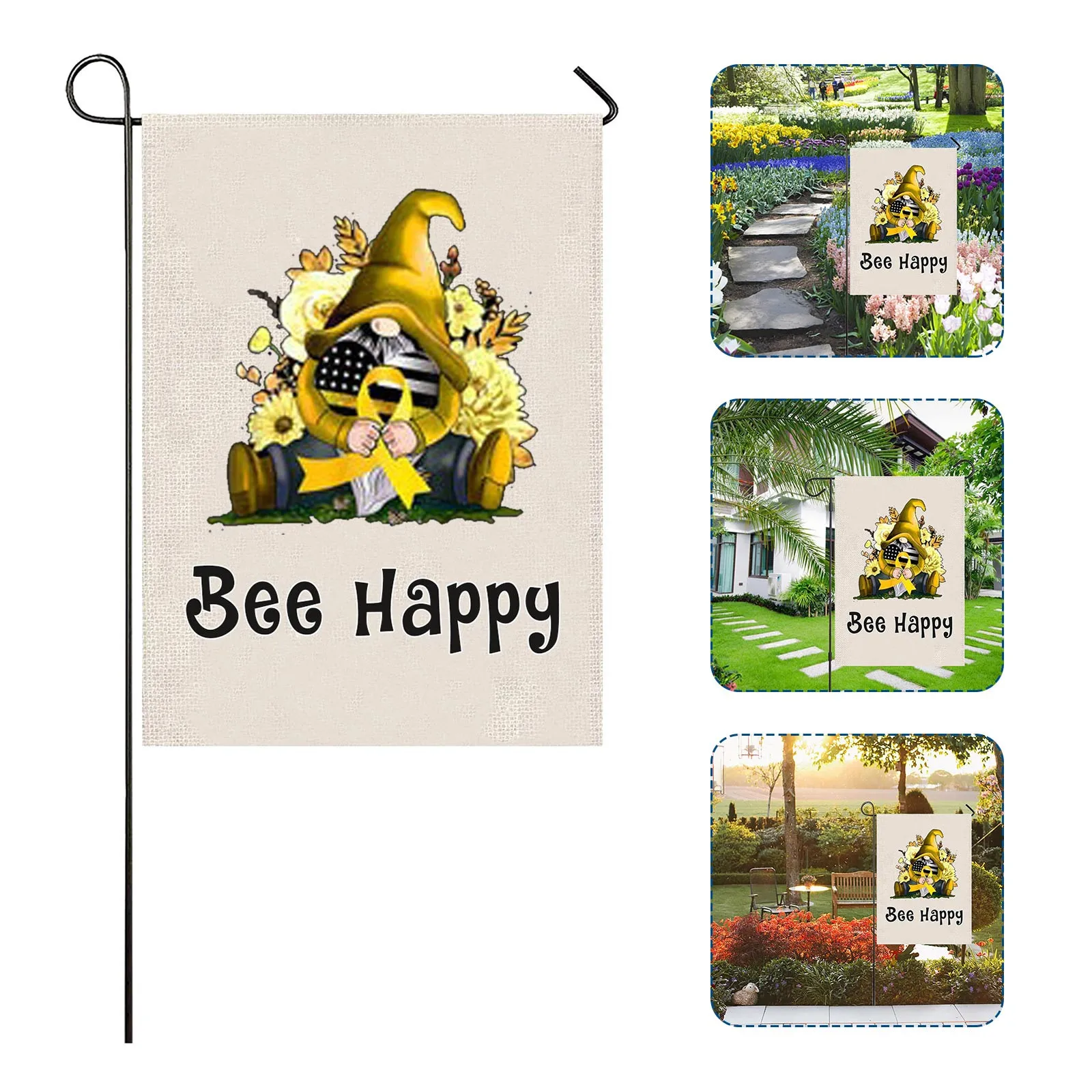 Праздничный Садовый флаг пчелы вертикальный двусторонний весенне летний