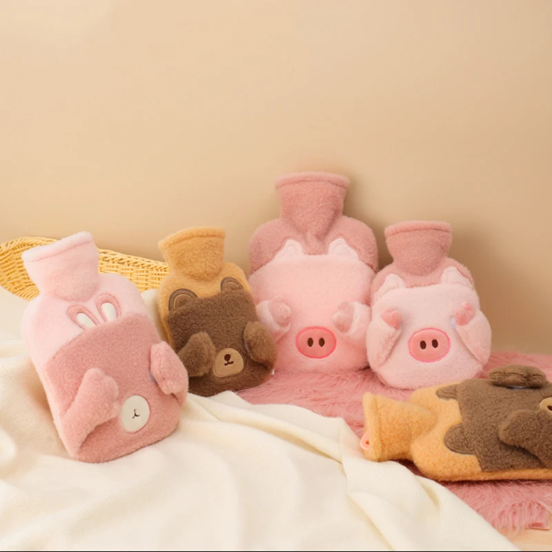 

Hot Water Bottles Portable Hand Warmer Cute Small Mini Plush Hot Water Bottle Warm Belly Bolsa Caliente Winter Essentials AH50RD