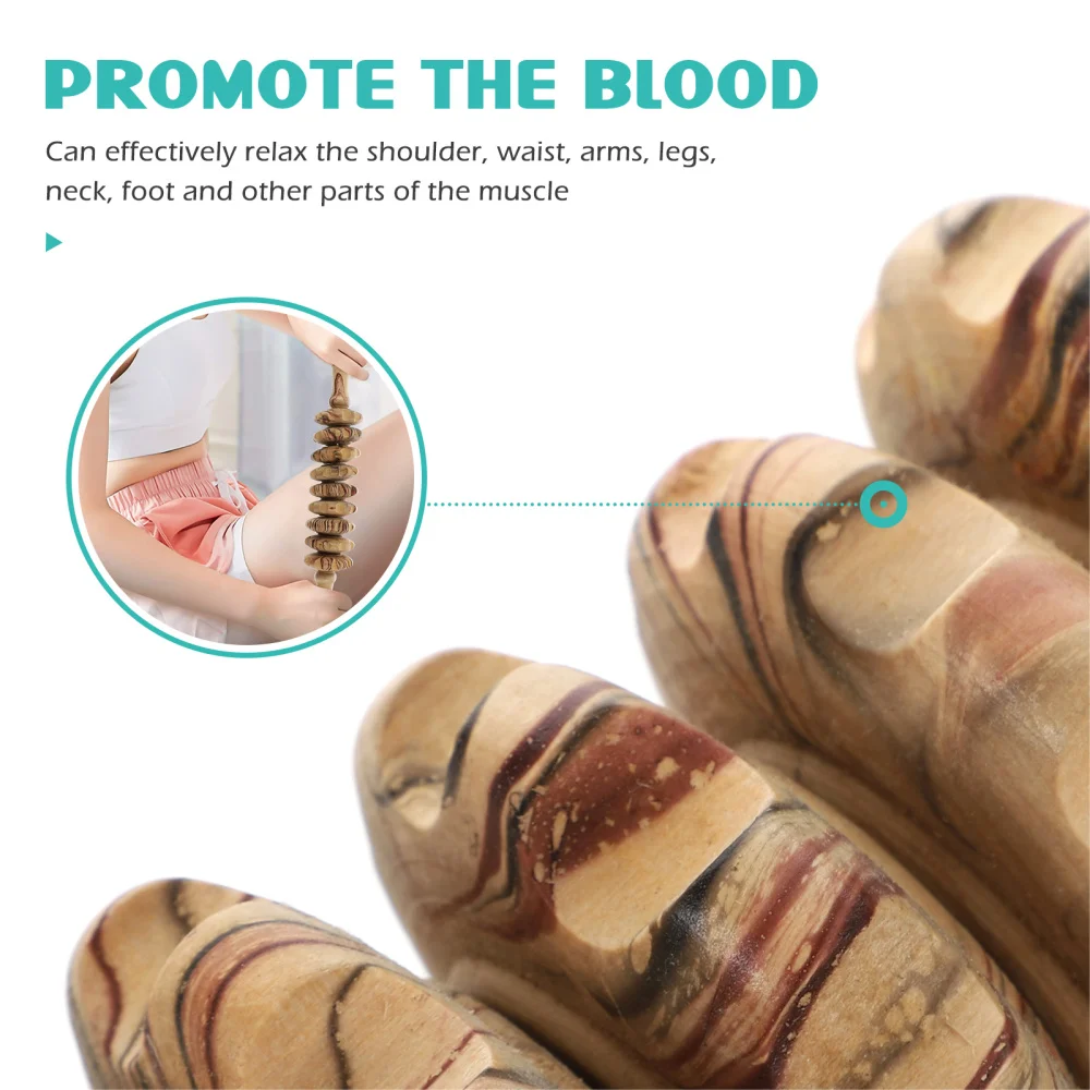 

1Pc Wooden Back Roller Manual Massager Practical Belly Tool