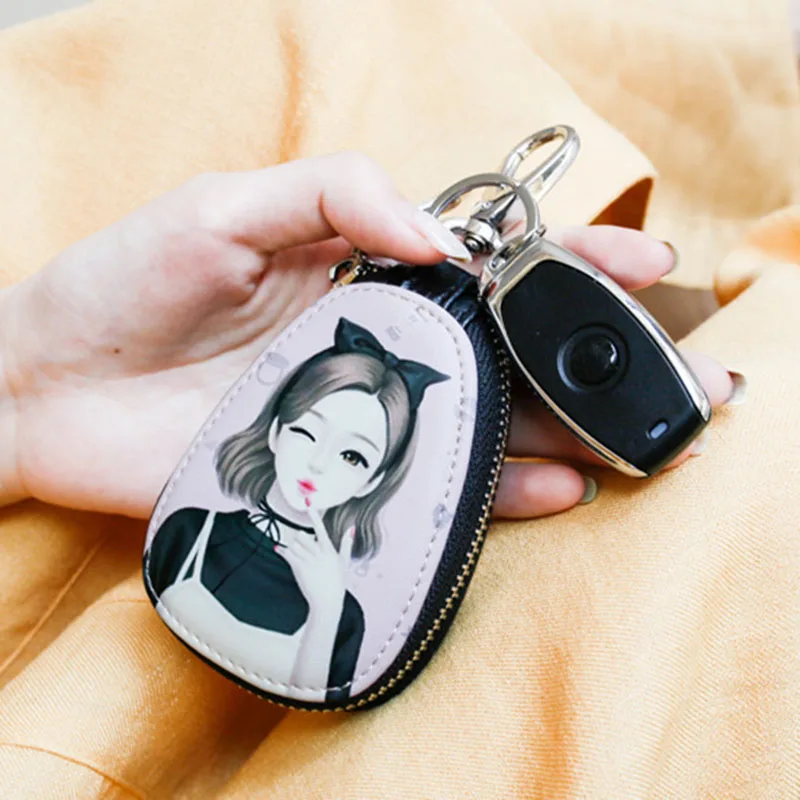 Модный красивый чехол для ключей девочек маленькие кожаные кошельки держатель