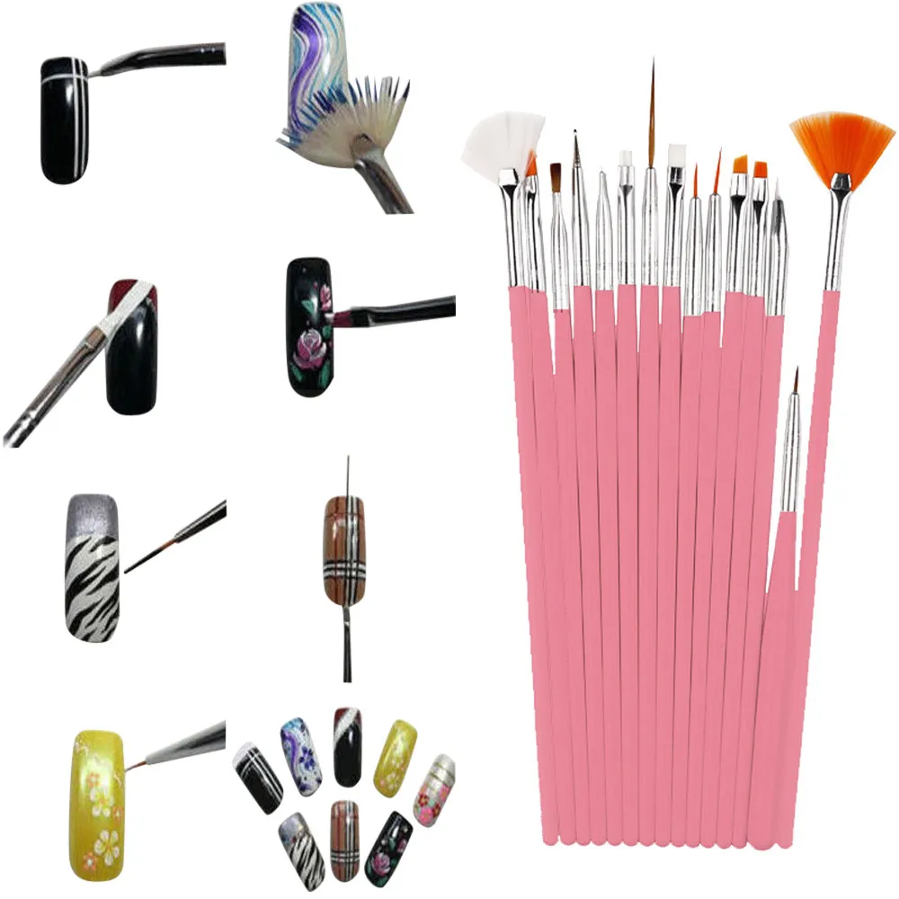 Набор акриловых гель-лаков для ногтей 15 шт. дизайна рисования Детализация набор