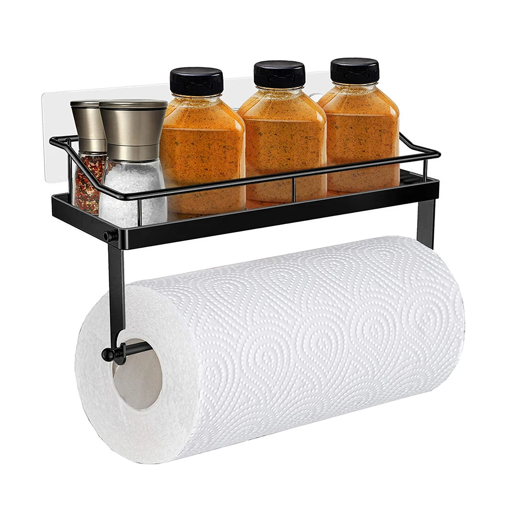 

No Drilling Shower Shelf Towel Bar Bathroom Organizer Sturdy Punch Free Toilet Wall Mounted Space Saving Storage Home Kitchen