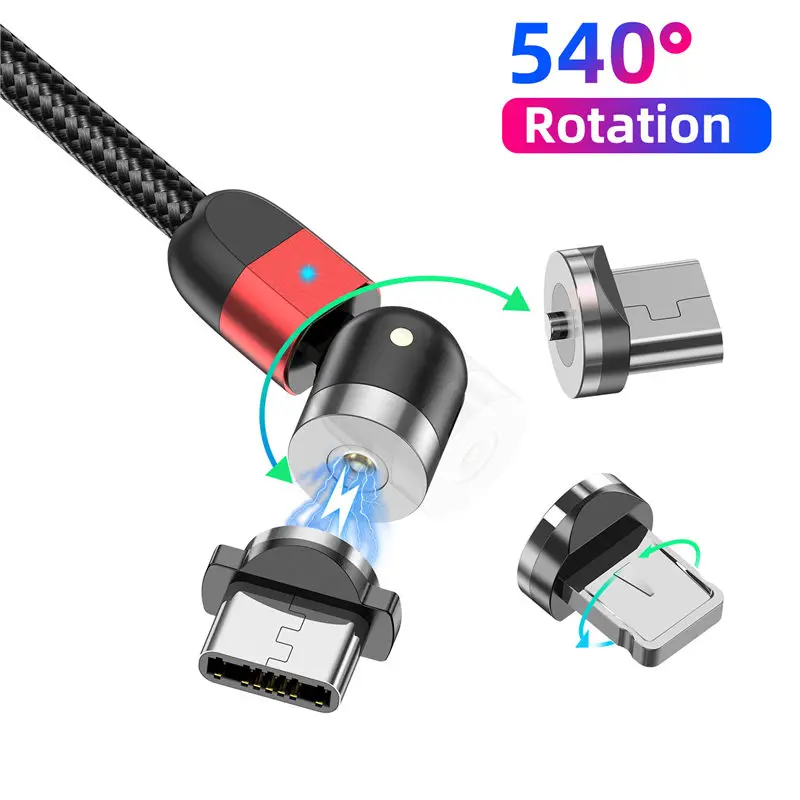Магнитный светодиодный USB кабель Lovebay для быстрой зарядки типа C магнитное