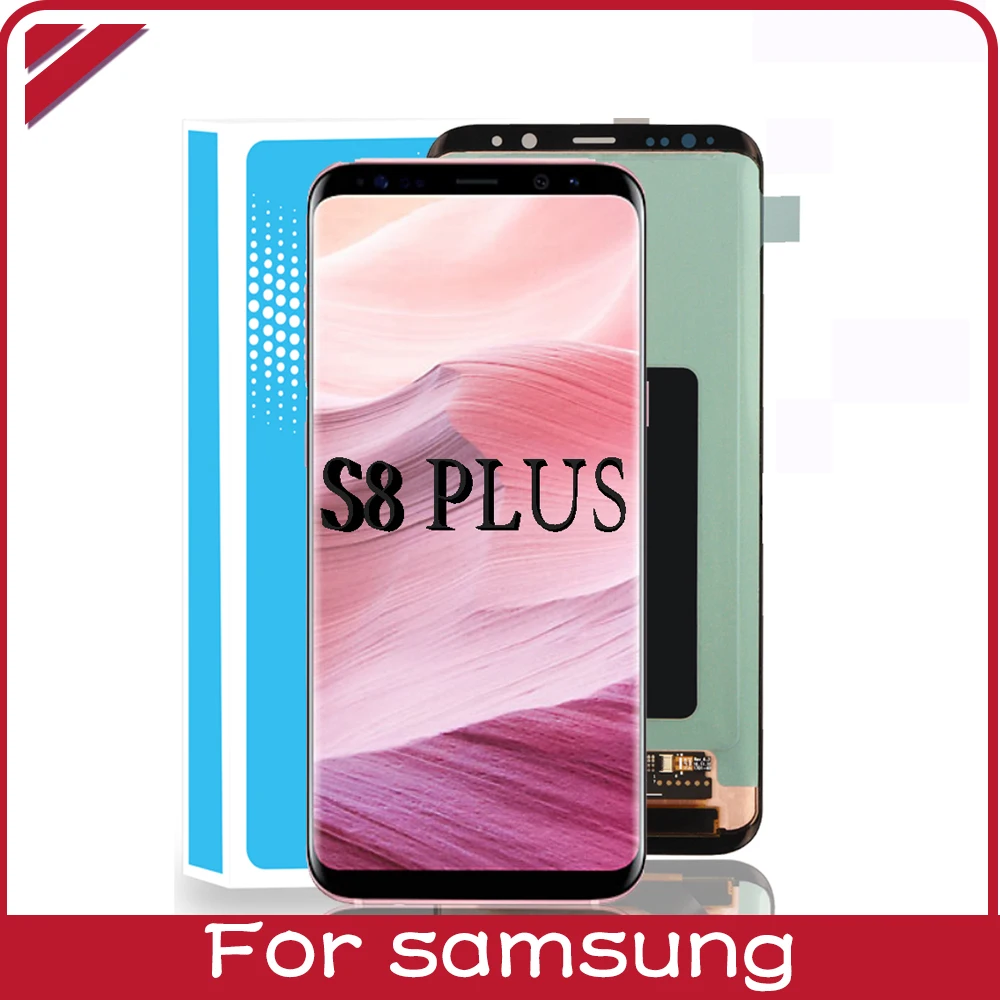 100% Оригинальный Super Amoled для SAMSUNG Galaxy S8 + Plus G955 G955F ЖК дисплей с рамкой s8plus сенсорный