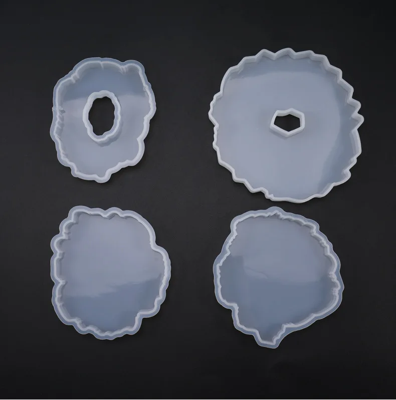 

DIY Glass Coaster Resin Epoxy Mold Tea Coaster Resin Molds Silicone Wine Glass Coasters Epoxy Mould For Family Gathering Party