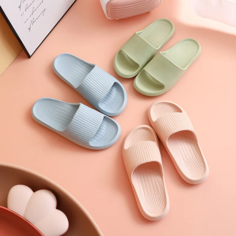New Style Bathroom Slippers Men's Summer Indoor Bathroom Bath Home Soft Bottom Mute Home Sandals and Slippers Women Home