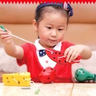 Детские материалы по методике Монтессори, деревянные игрушки-нитки, шнуровка, сыр, фрукты, обучающие игрушки для детей, детский сад, забавная игра
