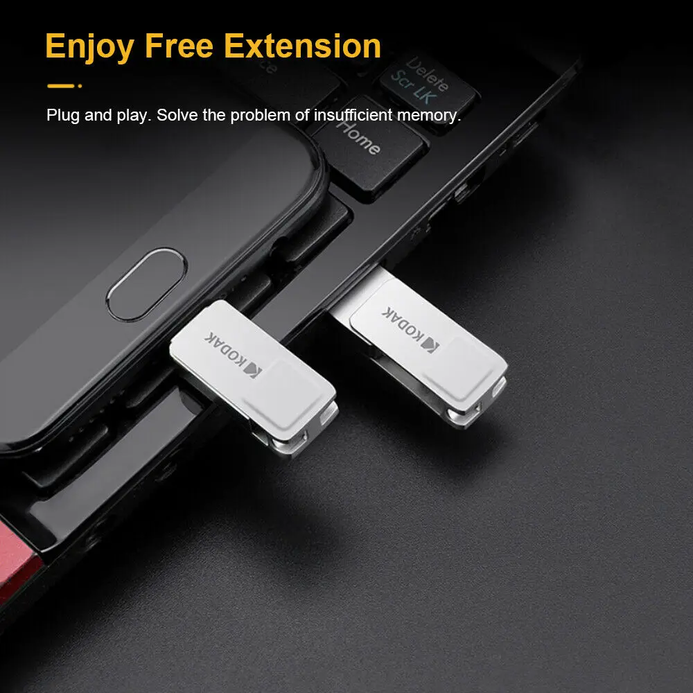 Kodak USB Flash Drive K223C 64GB Mini Type C OTG Dual Pendrive 128GB 32GB Metal U-disk for smartphone PC desktop laptop macbook |
