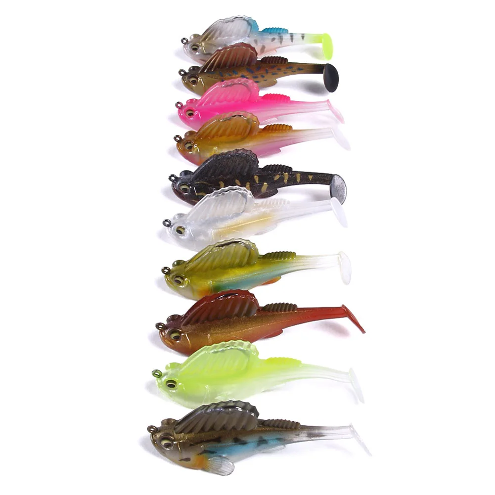 Новое поступление 7 см 14 г Megabass темное спальное место мягкое тело Swimbait глубокий бег весло хвост Swimbait Прямая поставка