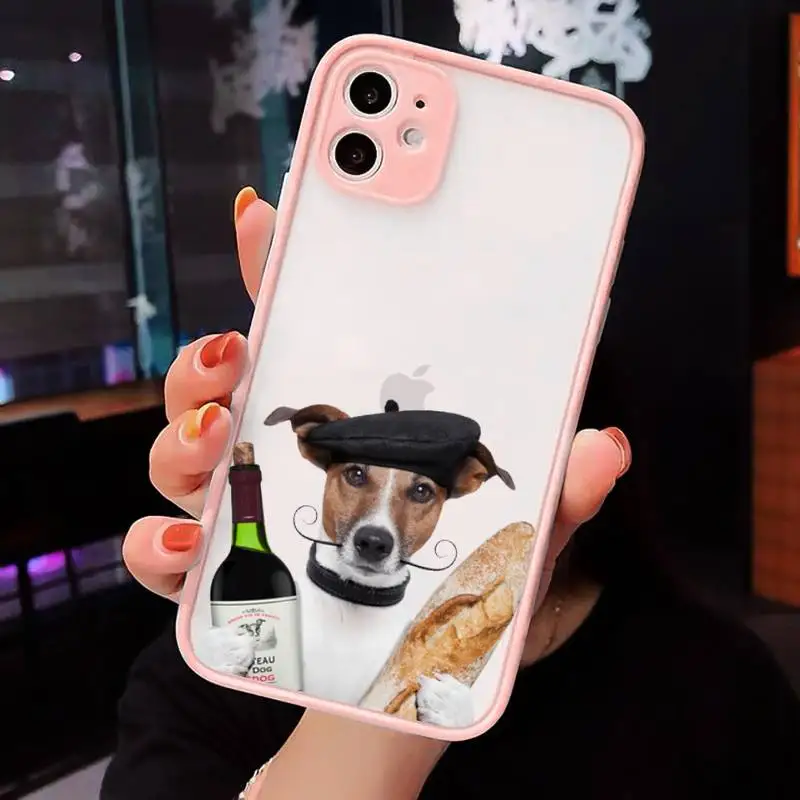 

Jack Russell Terrier Dog Phone Case Matte Transparent for iPhone 7 8 11 12 s mini pro X XS XR MAX Plus cover funda