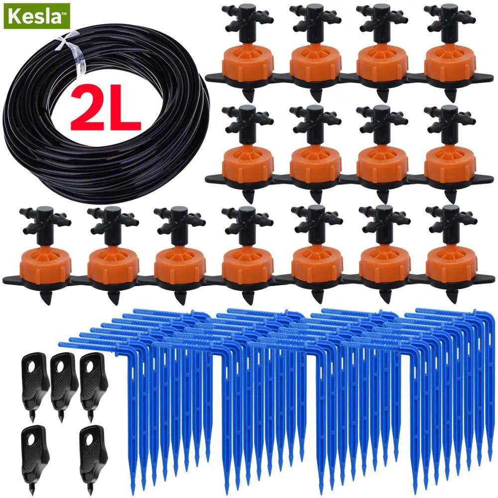 Комплект капельного орошения KESLA 2 л/4 л/8 л комплект из 4 сторонней капельной