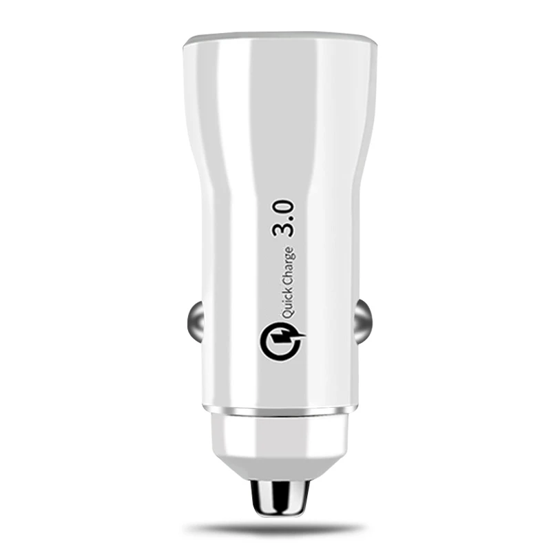 Автомобильное зарядное устройство Quick Charge 3,0 QC 3,0 с двумя usb-портами для iphone 7, 8 plus, X, XS, Max, адаптер для быстрой зарядки, автомобильное зарядное устройство для samsung S7, S8, S9