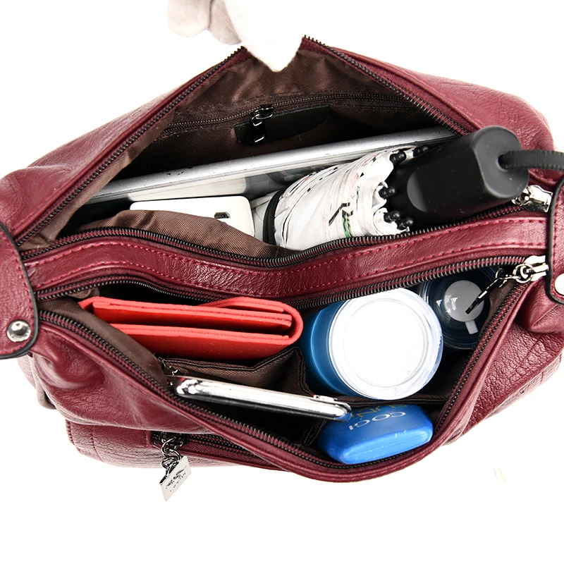 

PU Leather Women Hand Bag Luxury Handbag Wide Strap Ladies Shoulder Bag High Quality Crossbody Designer Bags
