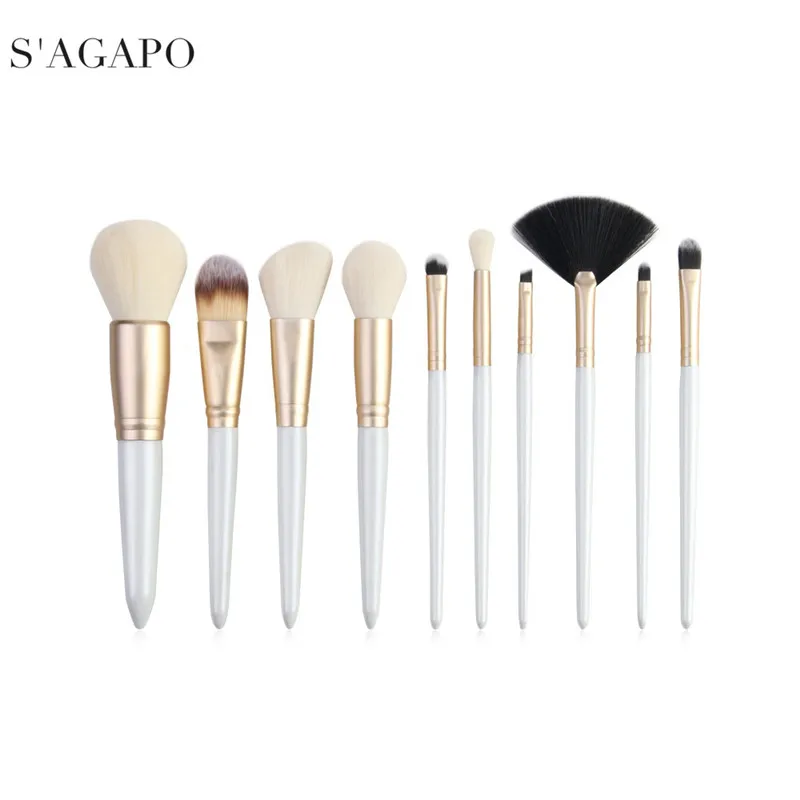 

10 шт., кисти для макияжа, для бровей