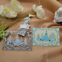 church christmas trees metal cutting dies for diy scrapbooking decorative crafts embossing die cuts album paper cards