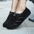 Летние женские беговые кроссовки без шнуровки, дышащие спортивные кроссовки для женщин, спортивная обувь, женские теннисные женские тренировочные кроссовки черного цвета