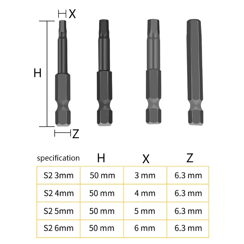 

Screwdriver Bit Set Magnetic Long Wrench Drill Bits for Carpenters Use