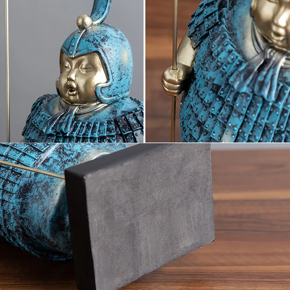 

Figurine soldier Decorative abstract statue home decorations Chinese style Creative birthday gift Figurine home decor sculpture