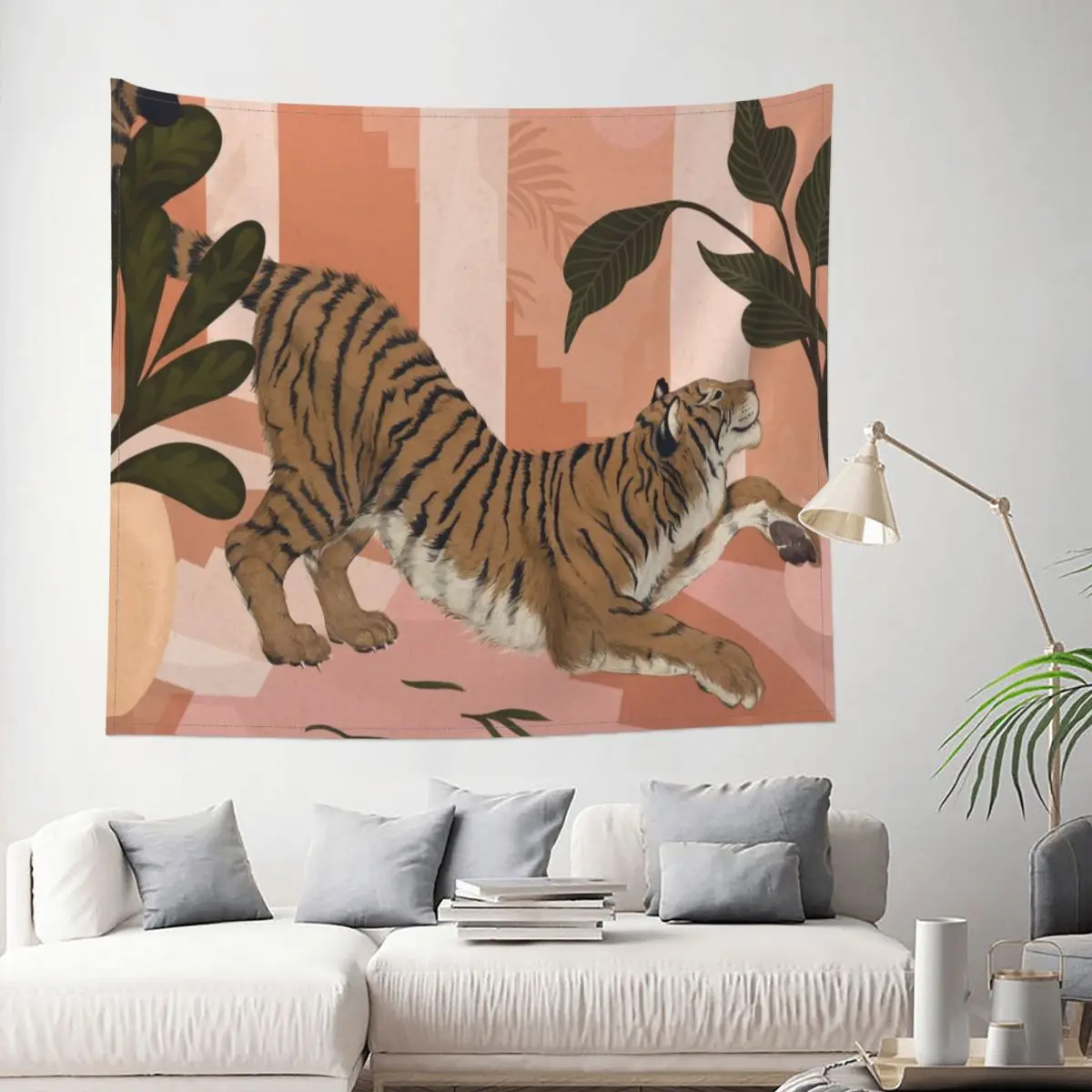 

Easy Tiger Tapestry Cobija Animal Wildlife Decoration Wall Room Home Decor Hanging Living room Kawaii Aesthetic Fashion
