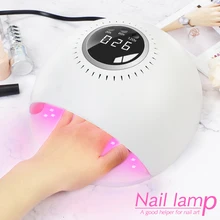 UV LED Nail Dryer Lamp Auto Sensor Gel Polish  Nail Lamp With Touch Switch LCD Display  Low Heat Mode Power Nail Art Salon Lamp