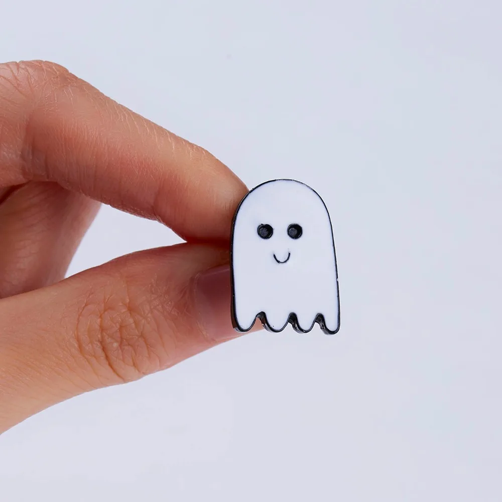 Ринху мультфильм Хэллоуин подарок милый Призрак брошь Хэллоуин со скелетом-тыквой эмаль значок брошь булавки Хэллоуин ювелирные изделия вечерние подарок