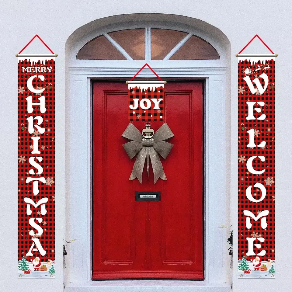 

Christmas Door Banner 2020 Merry Christmas Decor for Home Christmas Ornaments Xmas Decor Happy New Year 2021 Navidad Natal