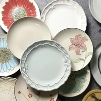 restaurant dinner plates nordic wedding flower dinner serving plates set tableware ceramic podtalerze wesele dinnerware ab50pz
