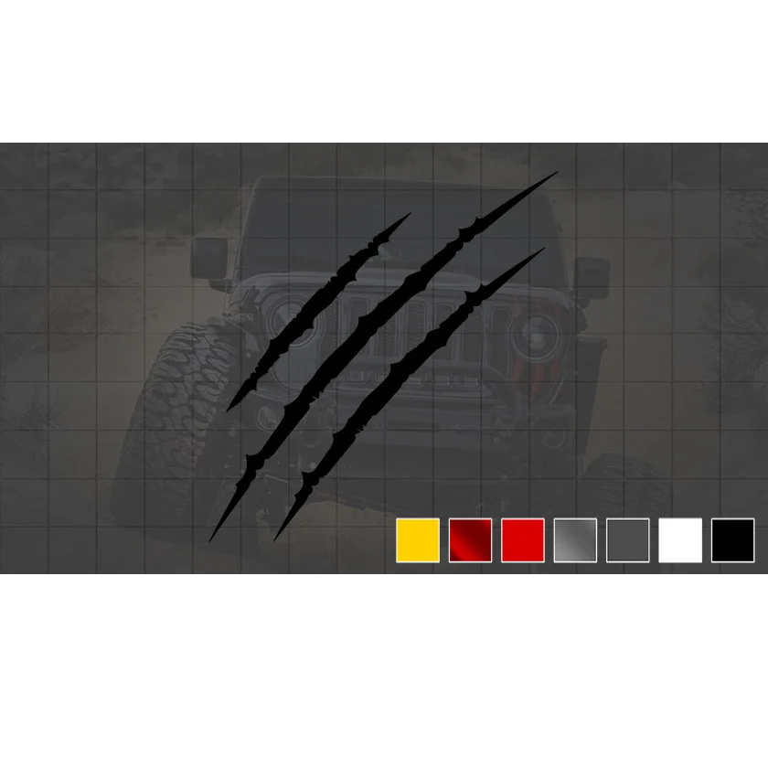 

Наклейка на фару, наклейка с изображением Призрачного Когтя, наклейка на козырек двигателя, наклейка в полоску для Jeep Wrangler JK JL Rubicon TJ