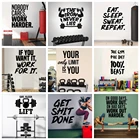 Мультяшные стильные виниловые наклейки для спортзала, наклейки на стену для спальни, украшение на стену, роспись, Прямая поставка