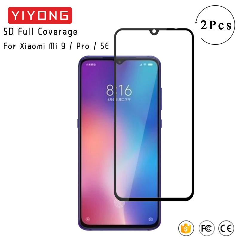 Защитное стекло YIYONG 9D для Xiaomi Mi 9 SE T 10T Pro CC9 закаленное Mi9 Mi8 Mi10 Lite|Защитные стёкла и