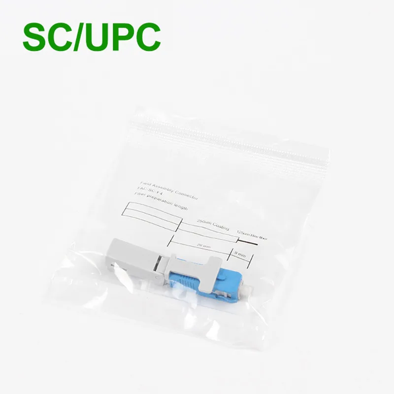 EOENKK 100PCS SC UPC Optics connector Ftth Fast Fiber Optic Connector Patch Cord Tools  High Quality Export To Brazil Europe