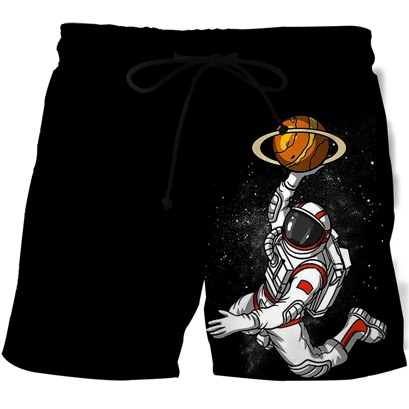 

Men's shorts beach pants summer space astronaut 3D printing sexy swimwear board briefs men's swimming trunks shorts beachwear
