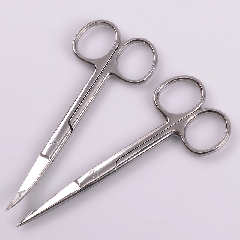 

Stainless steel scissors doctor's gauze bandage dressing scissors straight elbow scissors for cosmetic experiments with extra lo